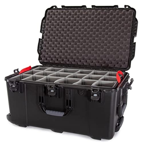 NANUK 965 Wasserdichter Hartschalenkoffer Mit Gepolsterten Trennwänden - Mit Rädern - Schwarz