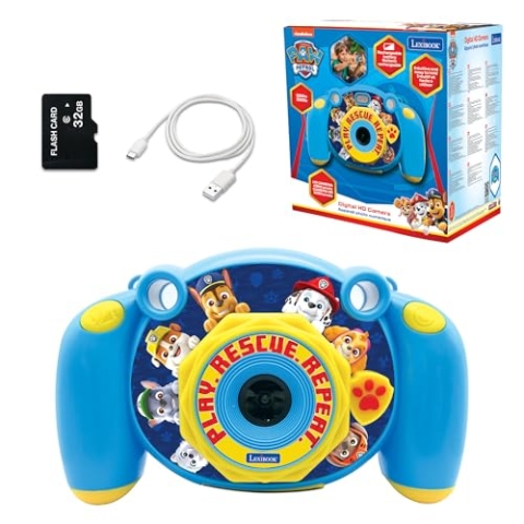 Lexibook Paw Patrol - Kinder-Digitalkamera, Foto- und Videofunktion, Spiele, inklusive 32GB SD-Karte - DJ080PA