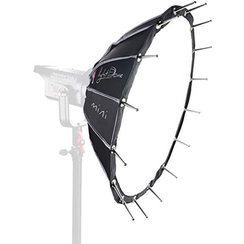 Aputure AP-LIGHTDOMEMINI Softbox Reflektor mit 16 Stäben, Doppelter Frontdiffusor, Innendiffusor, Bowens Adapterring, Silber und Schwarz, Nylon, 1 Jahr Aputure Herstellergarantie