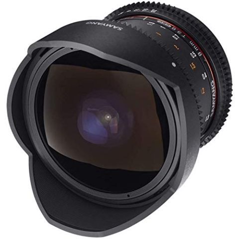 SAMYANG 13008T3.8F 8 mm T3.8 VDSLR UMC Fish-Eye CS II Objektiv für Anschluss Fuji schwarz