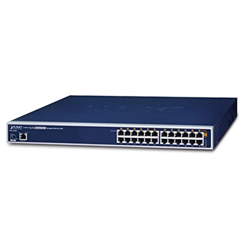 PLANET POE1200G Network Switch Managed Gigabit Ethernet (10/100/1000) Power Over Ethernet (PoE) 1U Blue