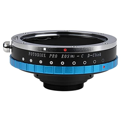 Fotodiox Pro IRIS Lens Mount Adapter Compatible with Canon EOS EF Lenses to C-Mount Cameras