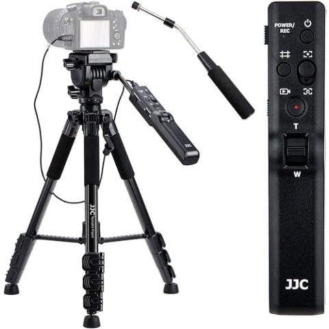 JJC Kamera Video Fernbedienung Stativ für Sony FDR AX53 AX43 AX100 AX700 HDR CX440 CX455 CX675 CX900 ZV-1 A7 IV III II A7S A7R A6600 A6500 A6400 A6300 A6100 A6000 RX10 IV, ersetzt Sony VCT-VPR1