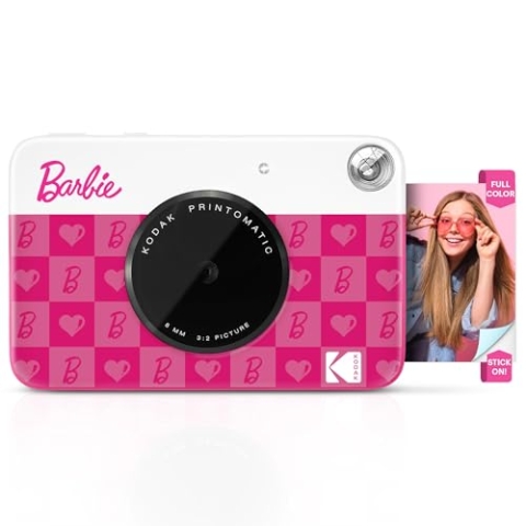 Barbie x Kodak Printomatic Digitale Kamera – 5MP Tragbare Barbie Kamera Drucken Bunte 2x3” Selbstklebende Fotos – Ikonischer Stil