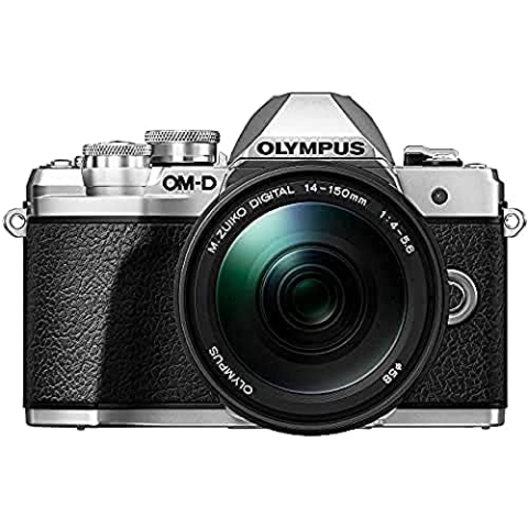Olympus OM-D E-M10 Mark III Systemkamera (16 Megapixel, 5-Achsen Bildstabilisator, elektronischer Sucher, 4K, WLAN, nur Gehäuse) silber inkl. M.Zuiko Digital 14-150mm F4.0-5.6 II
