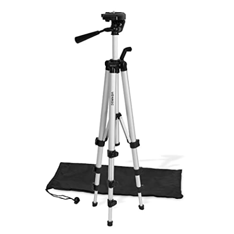 VONROC Messwerkzeug-Stativ 37-110 cm - Stativ – Universal ¼” – Baustativ – Laserstativ – Inkl. Aufbewahrungstasche