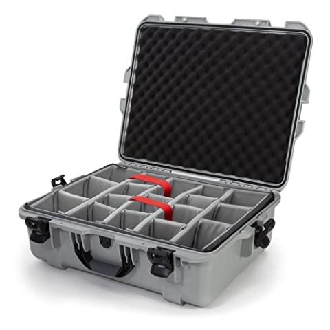 NANUK 945 Wasserdichter Hartschalenkoffer Mit Gepolsterten Trennwänden - Silber