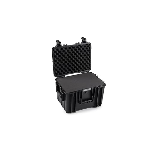 B&W Transportkoffer Outdoor - Typ 5500 Schwarz - mit Würfelschaum - wasserdicht nach IP67 Zertifizierung, staubdicht, bruchsicher und unverwüstlich