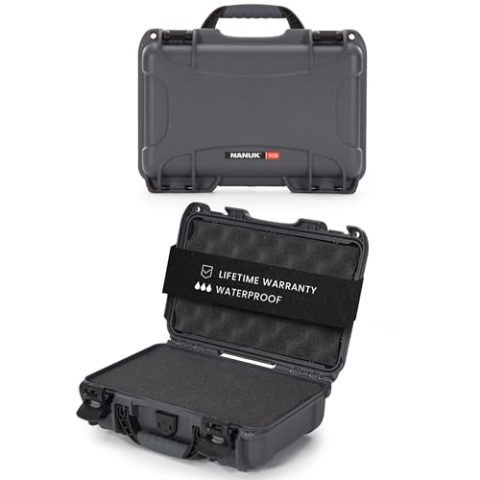 Nanuk 909 Wasserdichter Hartschalenkoffer Mit Plüschschaumeinlage - Graphit