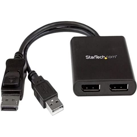 Startech MSTDP122DP DisplayPort Splitter Schwarz 4K Ultra HD