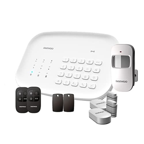 Daewoo 818008 Alarmanlage, WLAN, GSM, Weiß, Pack Alarme SA501