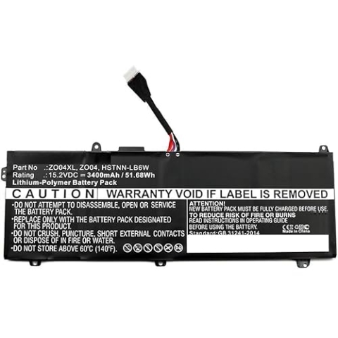 CoreParts Laptop Akku für HP 64Wh Li-Pol 15,2V 4210mAh, 808396-421, 808450-001, 808450-002, (64Wh Li-Pol 15,2V 4210mAh Schwarz, Zbook Studio G3)
