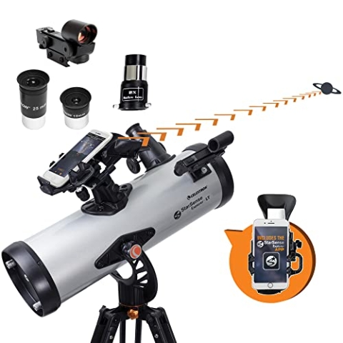 Celestron 22452 StarSense Explore LT114AZ Telescope, Silver/Black