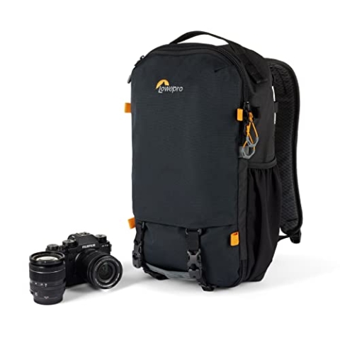 Lowepro Trekker Lite Bp 150, Kamerarucksack mit herausnehmbarem Kameraeinsatz, mit Zubehörgurtsystem, Kameratasche für spiegellose Kamera, kompatibel mit Sony Alpha 6000, schwarz