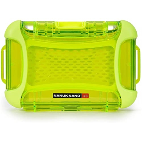 Nanuk 330-0002 Nano Serie wasserdichte große Hartschalentasche für Handys, Kameras und Elektronik (Lime)