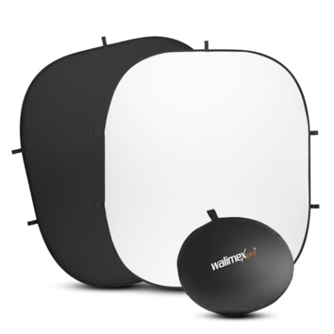 walimex pro Falthintergrund (200 x 230 cm) schwarz/weiß