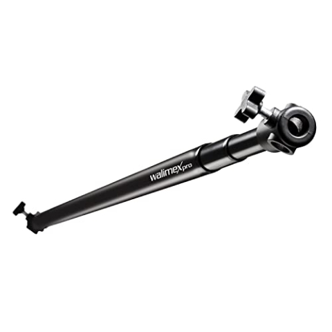 Walimex pro Teleskop Hintergrundstange 120-307cm - Transportabel, Stufenlos Ausziehbar, Belastbar bis 6kg, Ideal für Stoffhintergründe, Perfekt für Mobile Studios