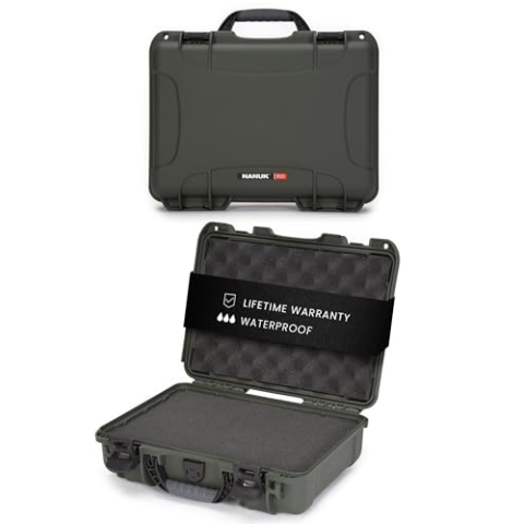 NANUK 910 Wasserdichter Hartschalenkoffer Mit Plüschschaumeinlage - Olive