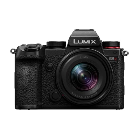 Panasonic Lumix S5D, Spiegellose Vollformatkamera, mit S-R1840E 18-40 mm Objektiv, L-Mount, 24,2 MP, 4K 60P Aufnahme, Live-View-Sucher, 180° -Flexibler-Monitor, WLAN, Bluetooth, Schwarz
