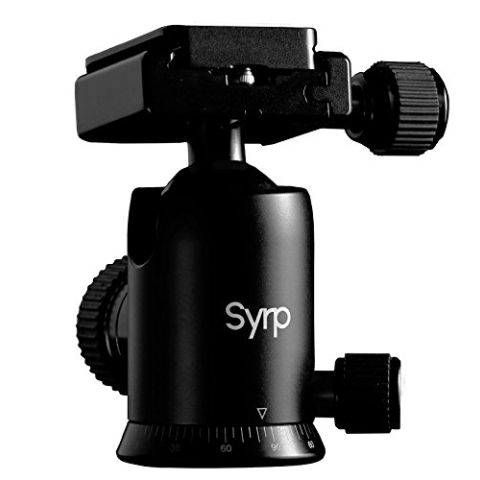 Syrp Kugelkopf - Mit Schnellwechselplatte - 3/8 Zoll Gewinde und 2 Wasserwaagen - Kompatibel mit den meisten DSLRs und spiegellosen Kameras - Aluminium