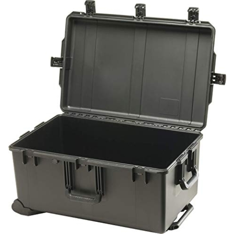 Peli iM2975 Storm Großer Robuster Transportbehälter für AV Broadcast and Empfindliche Ausrüstung, Wasser- und Staubdicht, 118L Volumen, Ohne Schaumstoff, Schwarz