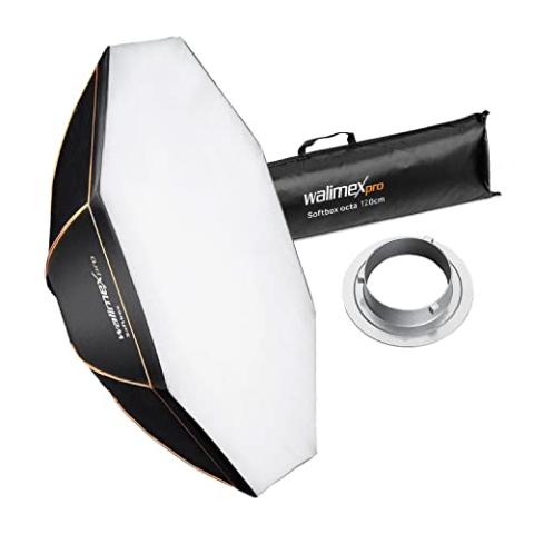 Walimex Pro Octagon Softbox Orange Line 120 cm Durchmesser für Walimex Pro & K