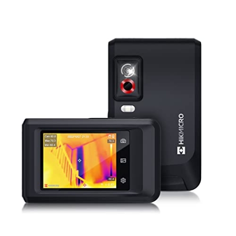 HIKMICRO Pocket2 256 x 192 IR Auflösung Wärmebildkamera mit 8MP Sichtkamera, 25 Hz, Wi-Fi, 3.5" Touchscreen Thermokamera mit Software, IP54, -4°F~752°F