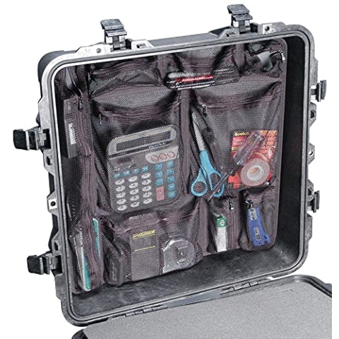 Peli 0359 Deckeleinteilungssystem, Original Protector Case Zubehör, Kompatibel 0350 Cube Koffer, Farbe: Schwarz