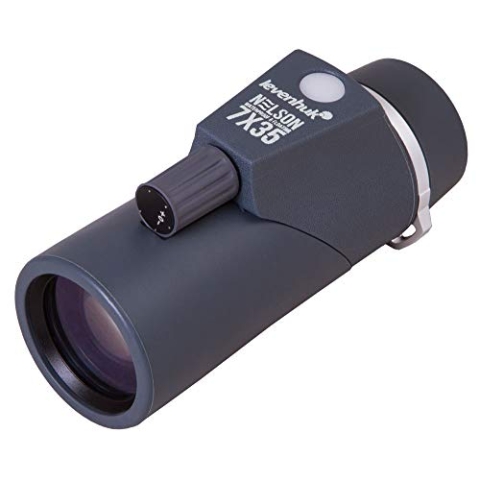Levenhuk Nelson 7x35 Wasserdichtes Marinefernrohr mit Absehen, Kompass, Durchgehend Mehrfachvergüteter Glasoptik und IPX7-Schutzgrad