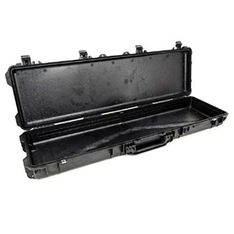 PELI 1750 Langer Waffenkoffer (auch für Stative), IP67 Wasser- und Staubdicht, 59L Volumen, Ohne Schaum, Schwarz