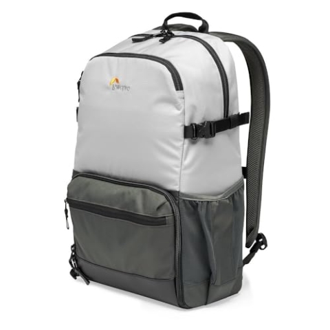Lowepro LP37238-PWW Truckee BP 250 LX Outdoor-Kamerarucksack, fasst 15-Zoll-Tablet, für Einstiegs-DSLR/spiegellose Kamera, Sony, Canon, Nikon, 1-2 Objektive, Gimbal, Drohne, DJI, Osmo, Mavic, hellgrau
