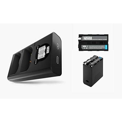 NEWELL Doppel-Ladegerät + 2 Akkus NP-F970