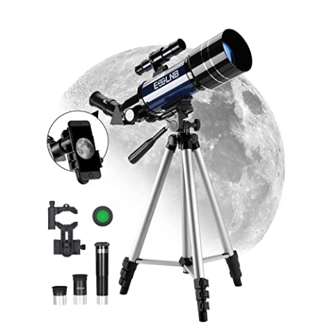ESSLNB Teleskop 36070 Teleskop Astronomie mit Verstellbares Stativ und Telefon-Adapter 70mm Vollständig Beschichtete Linse 3X Barlow-Linse Mond-Filter