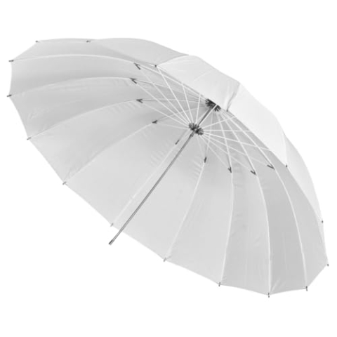 Walimex Durchlichtschirm weiß Ø 180 cm für Studioblitz, Fotoschirm mit Gestell aus Metall, Studioschirm ideal als Lichtdiffusor für weiches Licht bei Portrait- und Produktfotografie