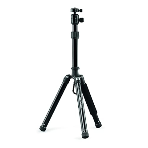 Cullmann - 52525 - Neomax 240 Mobile Reisestativ m. Smartphonehalter (Auszugshöhe 112 cm, Packmaß 25,5cm, Tragkraft 3kg, Gewicht 666g),schwarz