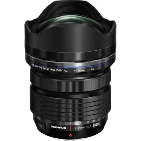 Olympus M.Zuiko Digital ED 7-14mm F2.8 PRO Objektiv, Weitwinkelzoom, geeignet für alle MFT-Kameras (Olympus OM-D & PEN Modelle, Panasonic G-Serie), schwarz