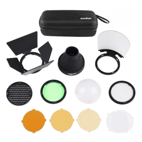 Godox AK-R1 Kamerablitz Zubehör Kit für Godox V1,V1Pro Runder Blitzkopf und H200R AD200 AD200Pro AD100Pro Pocket Flash Monolight mit Einfachem Anschluss Einfach zu Bedienen