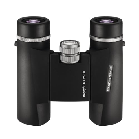 Eschenbach Optik Fernglas trophy F 8x25 ED faltbar, platzsparend, großes Sehfeld, wetterfest, schwarz