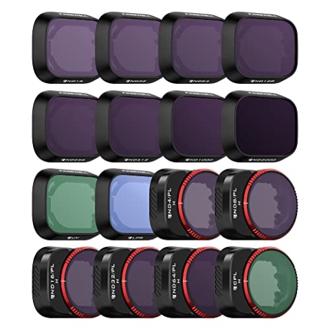 Freewell Mega ND, ND/PL, CPL, UV, Lichtverschmutzungsfilter, 16 Stück, kompatibel mit Mini 3 Pro/Mini 3