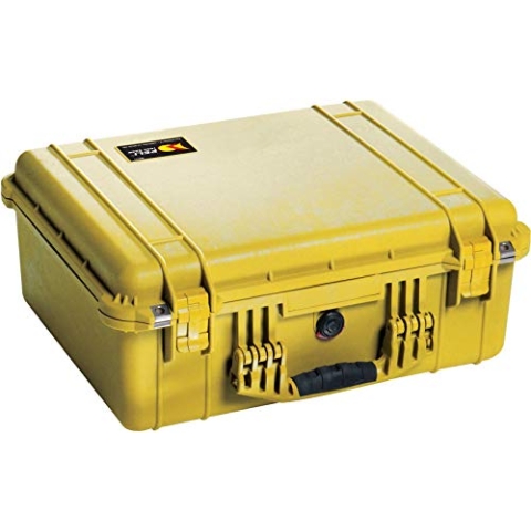 PELI 1550 Professioneller Koffer, IP67 Wasser- und Staubdicht, 33L Volumen, Ohne Schaum, Gelb