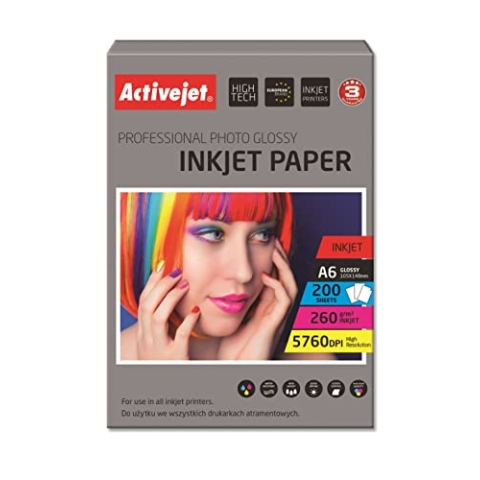 Activejet Photopapier - A6 AP6-260GR200 200 Blatt, 260g/m²
