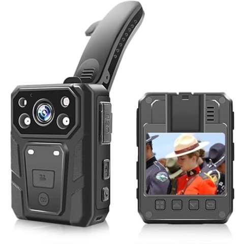 CAMMHD H10-64G 1296P HD Body Cam Tragbare Audio und Video für Sicherheit 3200mAh 15 Stunden Infrarot Nachtsicht wasserdichte Körperkamera Polizei Austauschbarer Speicherkarte