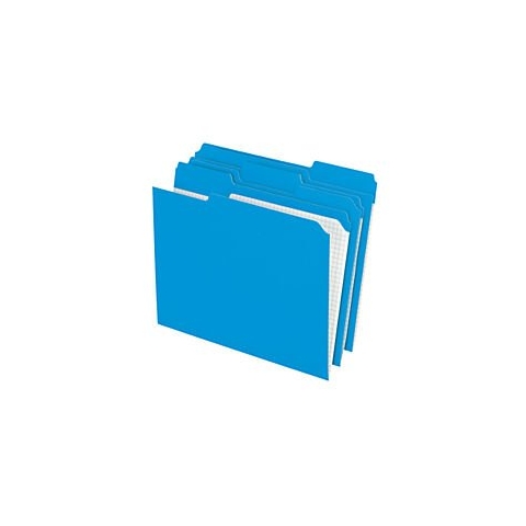 Verstärkte Top Tab Datei Ordner, Gerader Schnitt, Buchstabe, Blau, 100/Box