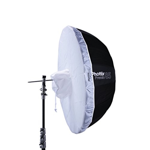 Phottix PH85375 Premio Diffusor für 85 cm reflektierenden Schirm, innen Silber und außen schwarz
