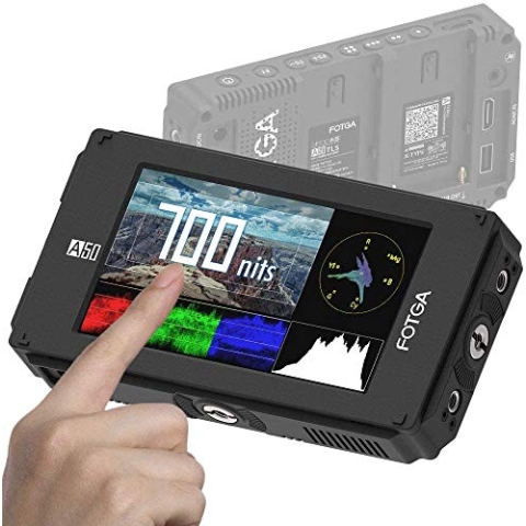 Fotga DP500IIIS A50T 5-Zoll FHD DSLR Video Kamera Field Monitor Touch Screen 1920x1080, HDMI 4K-Eingang/Ausgang, Dual NP-F Batterieplatte für Sony A9 A7SII Canon 5D III IV Panasonic GH4/5 Nikon D850