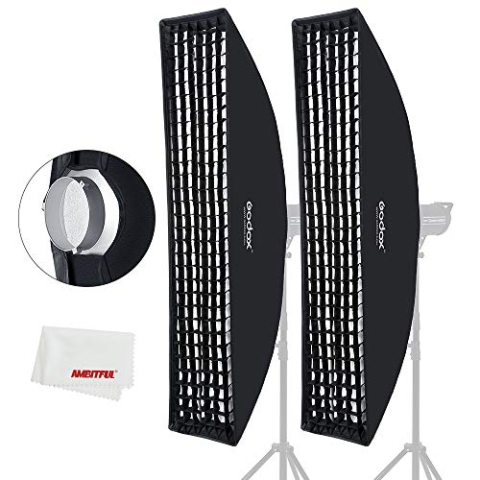 Godox Grid Softbox Strip Softbox Strip Box Beehive Honeycomb Grid Bowens Mount for Studio Flash(2PCS)