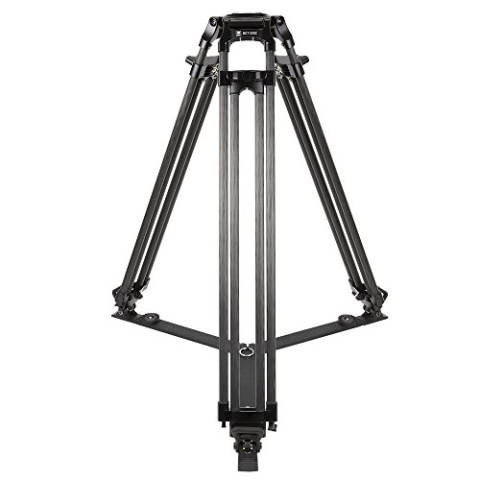 Sirui BCT-3202 Broadcast-Stativ mit Tasche ohne Kopf (10 x Carbon, 100 mm Halbschale, Höhe 150 cm, Gewicht 4,3 kg, Traglast 25 kg) schwarz