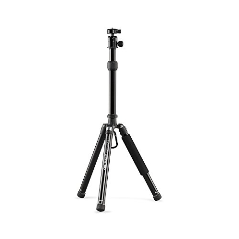 Cullmann Neomax Reisestativ mit geringem Packmaß (28,5 cm), leicht, schwarz, 52526, Höhe: 128 cm