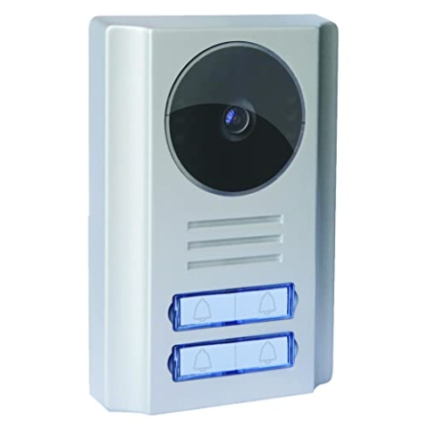 SCS Sentinel - PMP0014 – Straßenplatte 4 Tasten für Video-Türsprechanlage mit 5 Drähten – für kleine Gebäude oder Wohnheime mit 4 Wohnungen – Frontplatte aus Aluminium – Blickwinkel 110° – 4B2