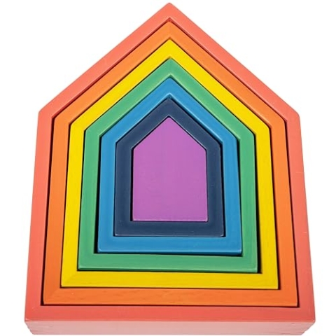 tickit 73542 Architektenhäuser aus Holz in Regenbogenfarben